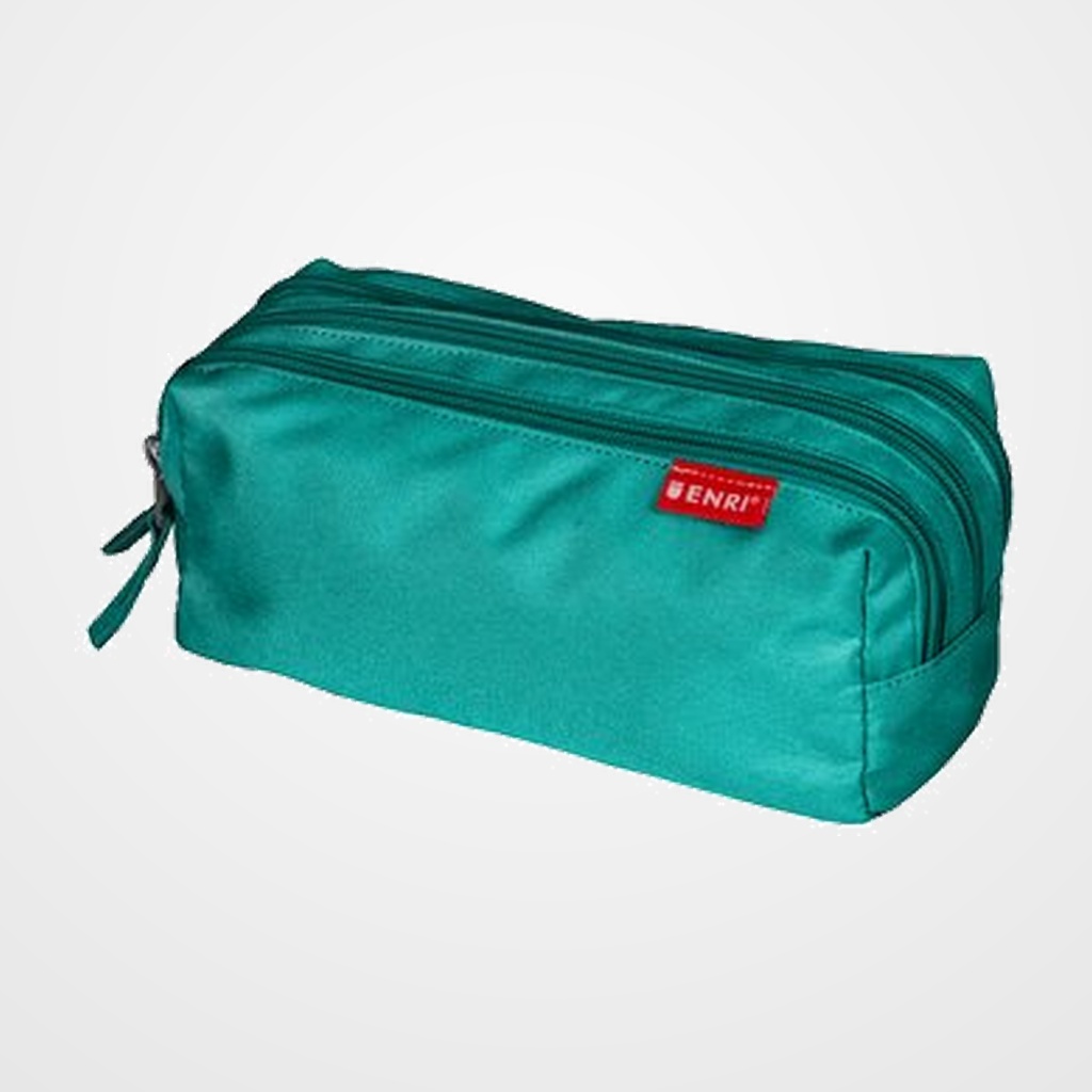 PORTATODO ENRI 3 CREMALLERAS VERDE AZULADO