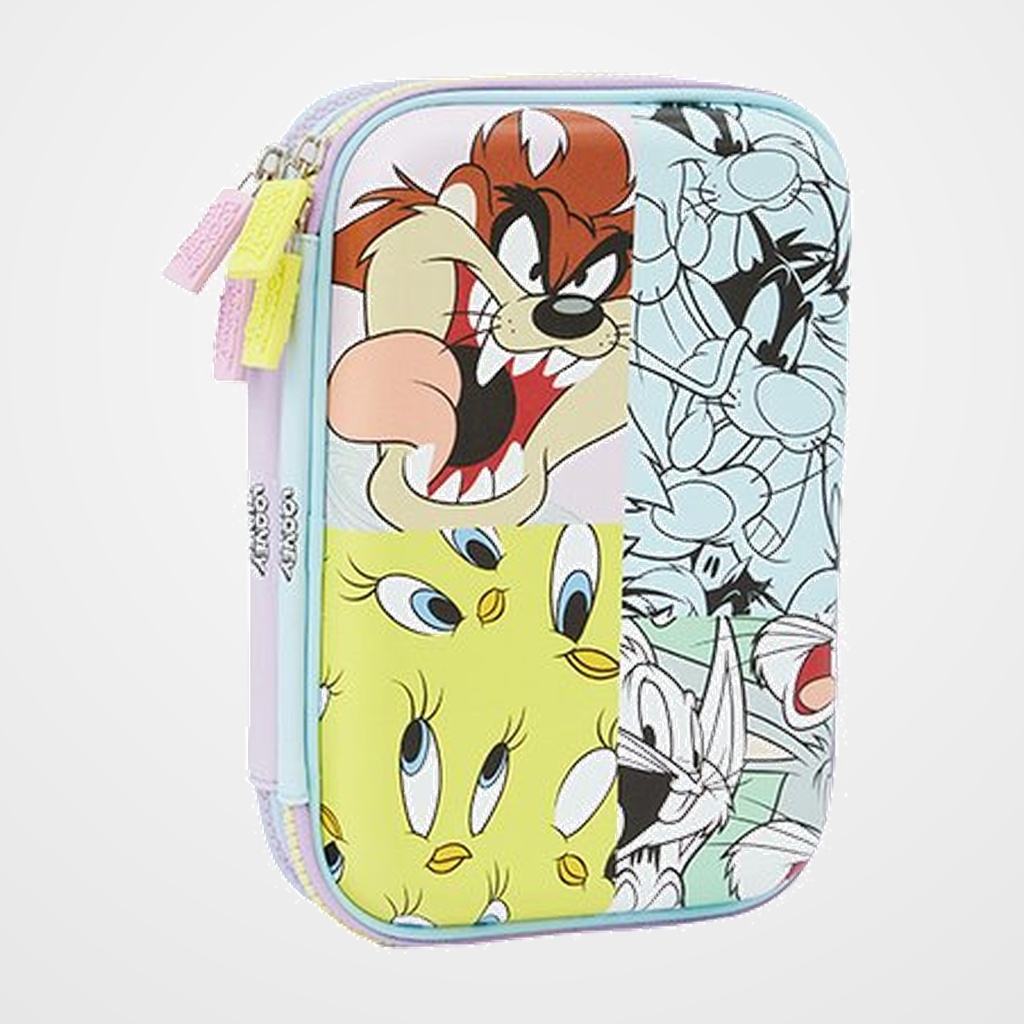 PORTATODO MOOVING RIGIDO EVA DOBLE LOONEY TUNES