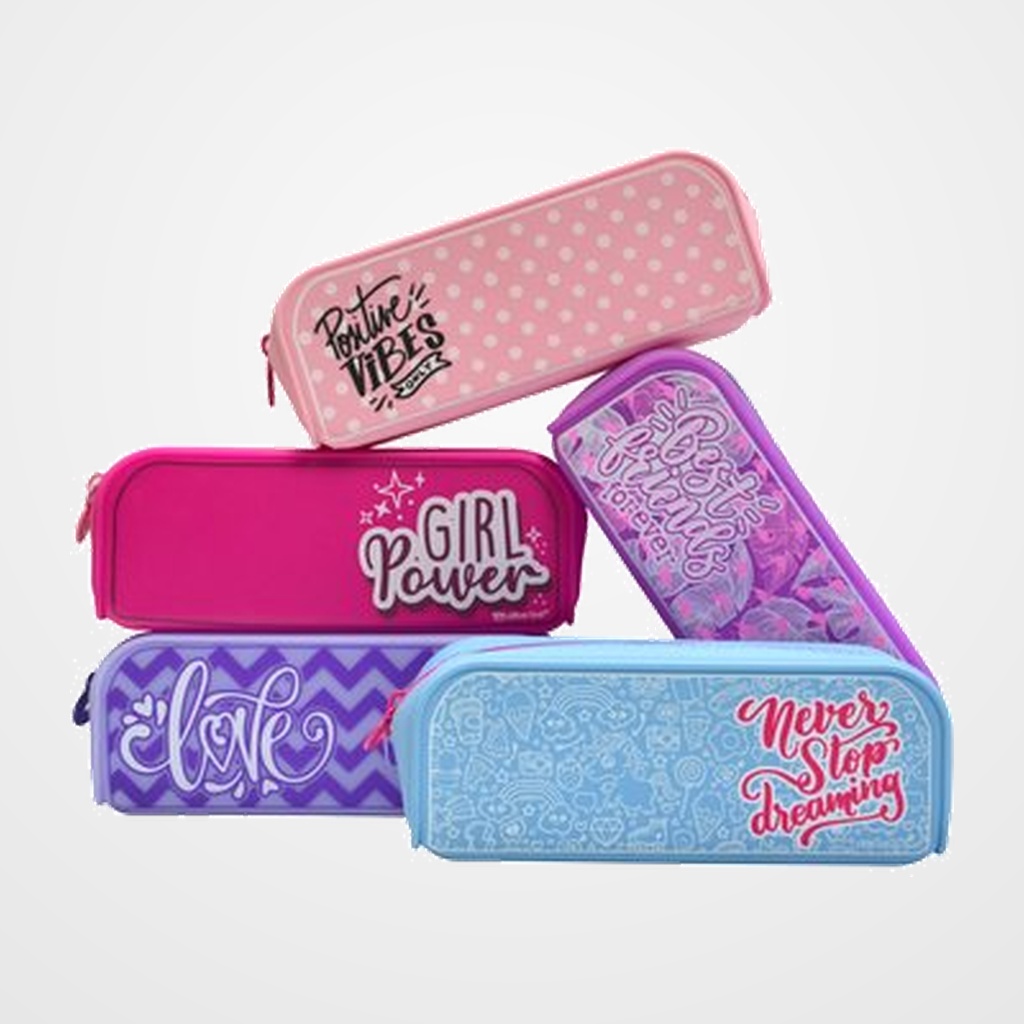 PORTATODO OFFICE BOX SILICONA RECTANGULAR SURTIDO GIRLS