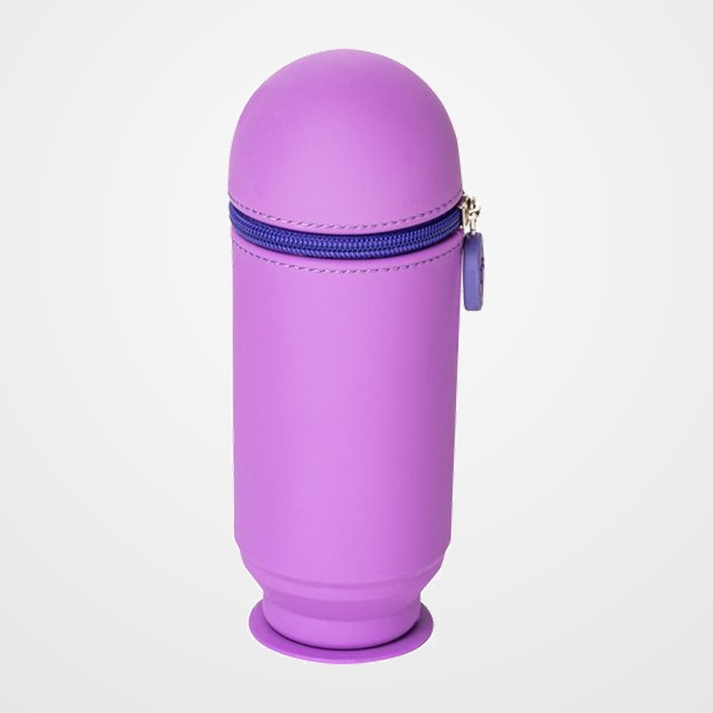 PORTATODO SERVE SILICONA HOOP UP CON CREMALLERA CUBILETE MORADO