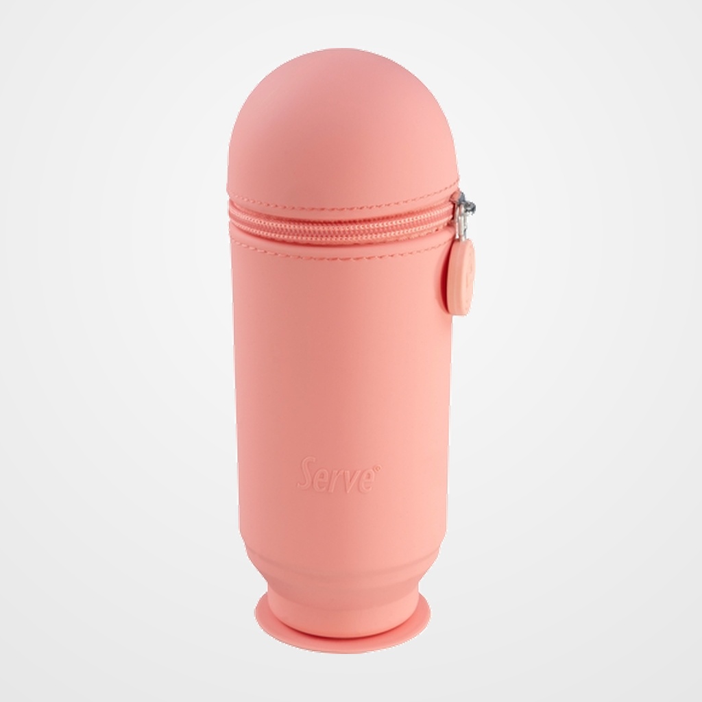 PORTATODO SERVE SILICONA HOOP UP CON CREMALLERA CUBILLETE ROSA CORAL