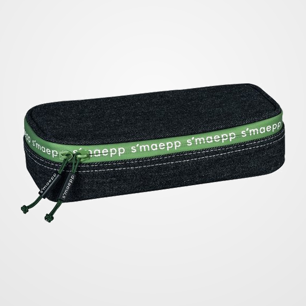 PORTATODO SMAEPP SOFT XL RECTANGULAR STREET STYLE NYLON VERDE Y GRIS OSCURO