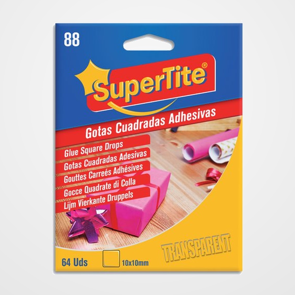 PUNTOS ADHESIVOS SUPERTITE CUADRADOS 64 uds