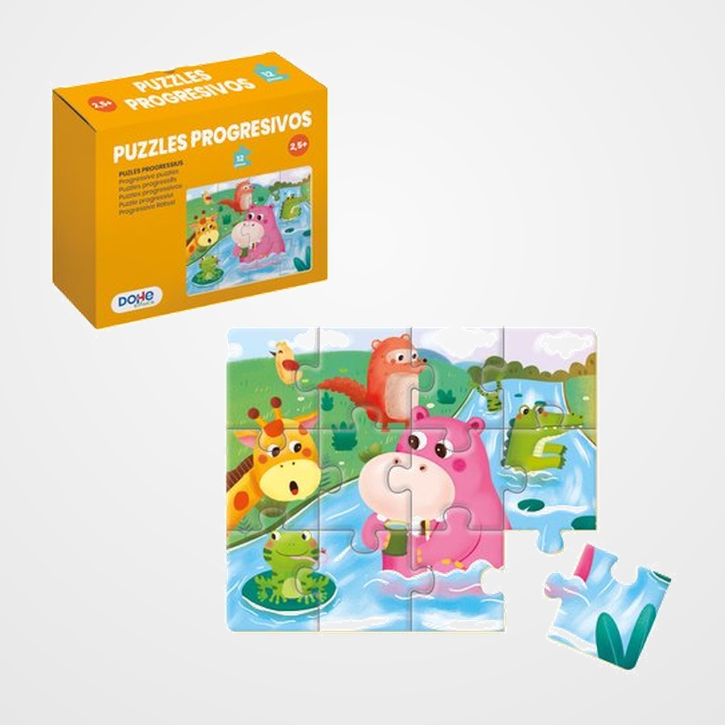 PUZLE DOHE EDUCA PROGRESIVO 12 piezas  + 30 MESES