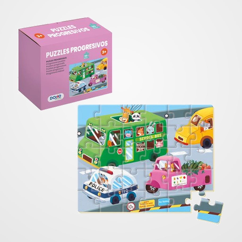 PUZLE DOHE EDUCA PROGRESIVO 30 piezas  + 3 AÑOS