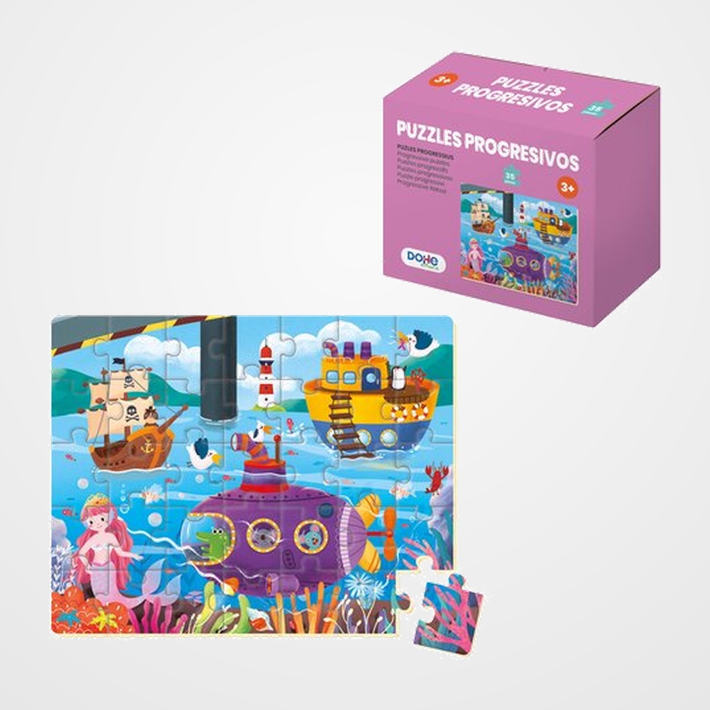 PUZLE DOHE EDUCA PROGRESIVO 35 piezas  + 3 AÑOS