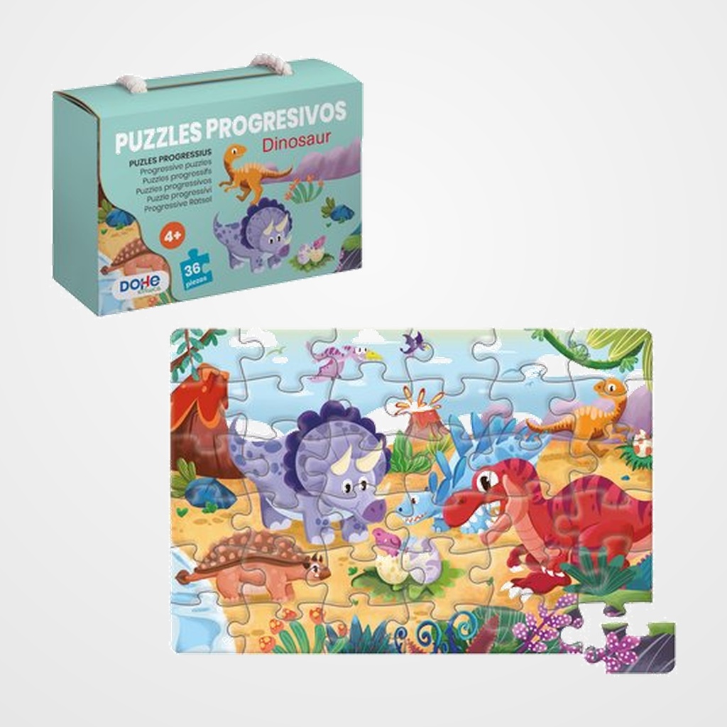 PUZLE DOHE EDUCA PROGRESIVO 36 piezas DINOSAUR (4-6 años)