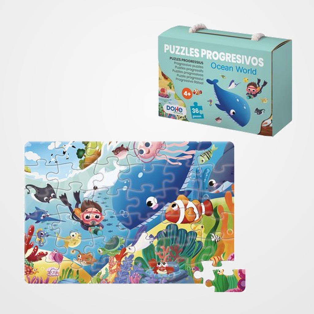 PUZLE DOHE EDUCA PROGRESIVO 36 piezas OCEAN WORLD (4-6 años)