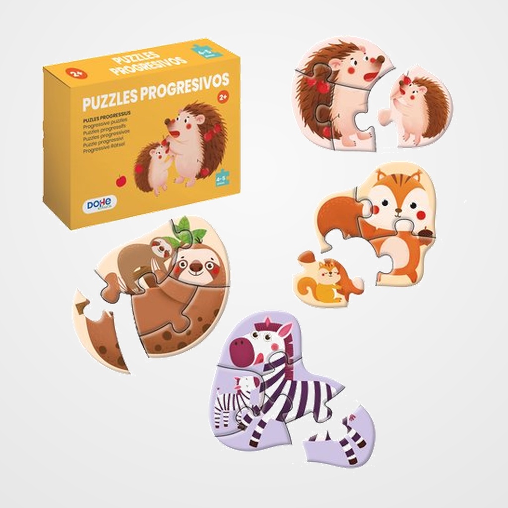 PUZLE DOHE EDUCA PROGRESIVO 4-5 piezas ANIMALES  + 2AÑOS