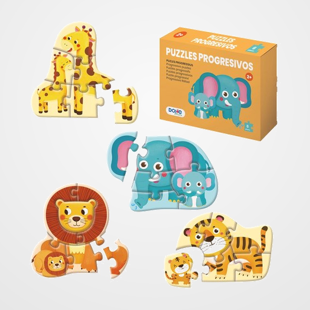 PUZLE DOHE EDUCA PROGRESIVO 6 piezas ANIMALES  + 2AÑOS