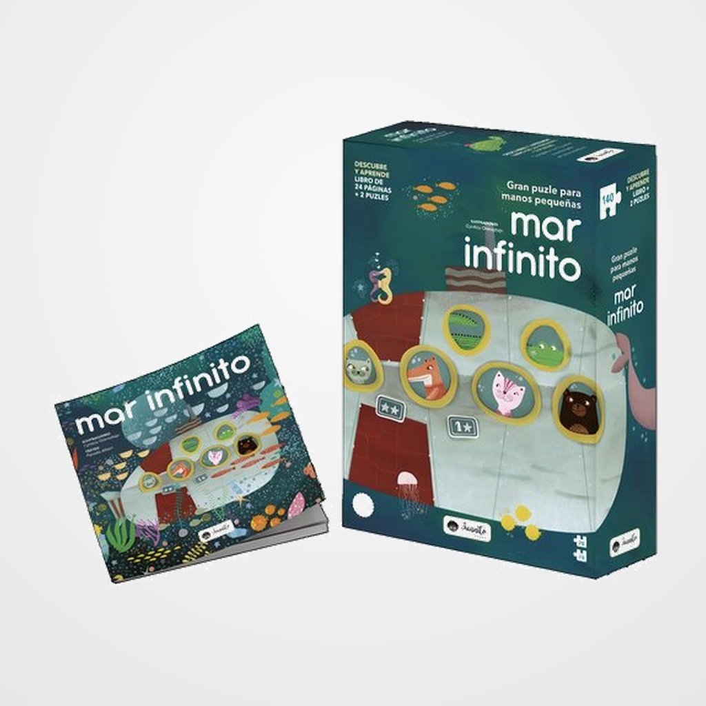 PUZLE JUANITO BOOKS MAR INFINITO 140 PIEZAS (+6 años)