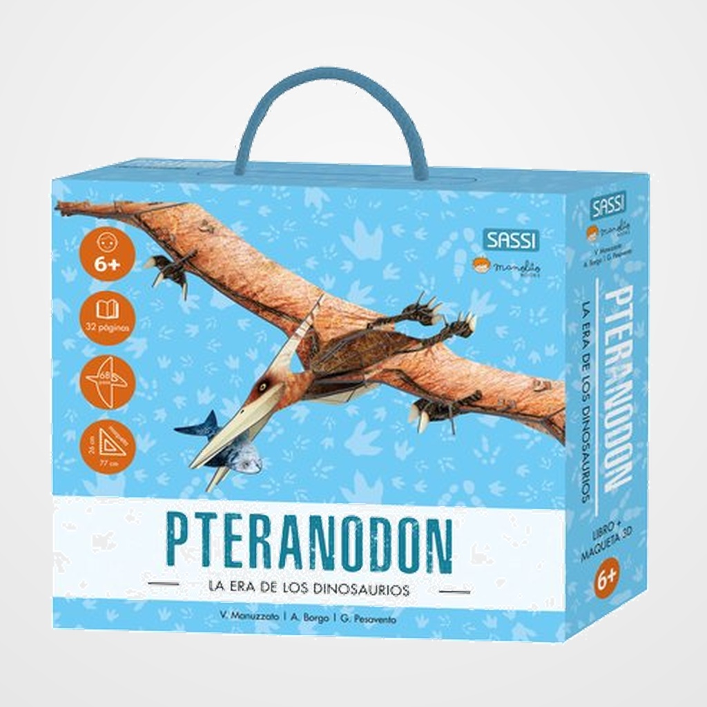 PUZLE 3D Y LIBRO SASSI MANOLITO BOOKS PTERANODON 3D 68 PIEZAS (+6 años)