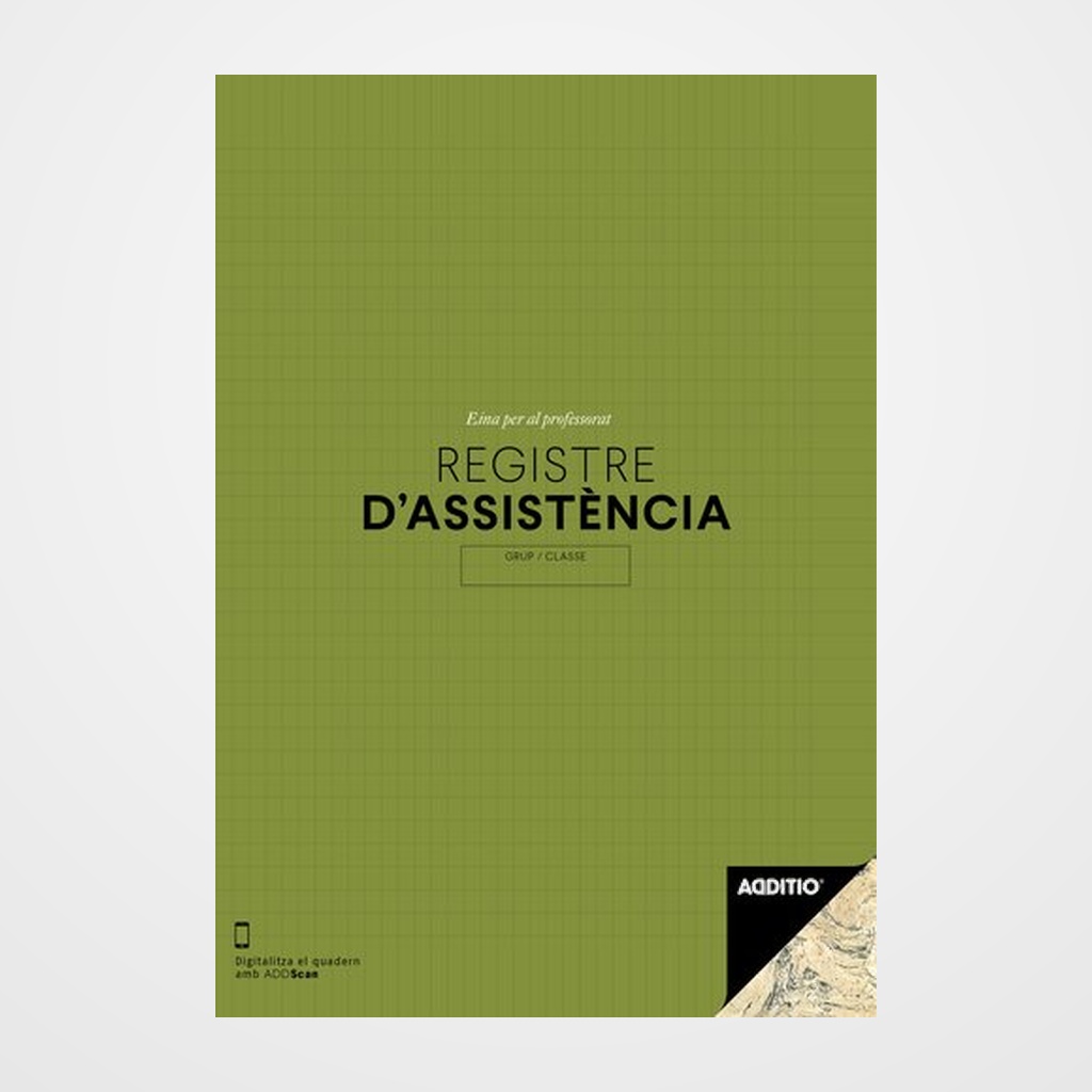 QUADERN PROFESSOR ADDITIO REGISTRE D ASSISTÈNCIA 195x285 ASSORTIMENT