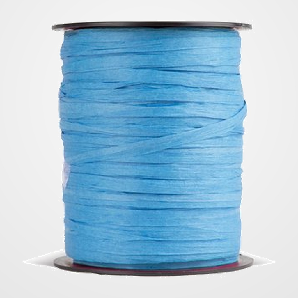 RAFIA CINTA de 3,5 mm ROLLO de 100 m AZUL CLARO