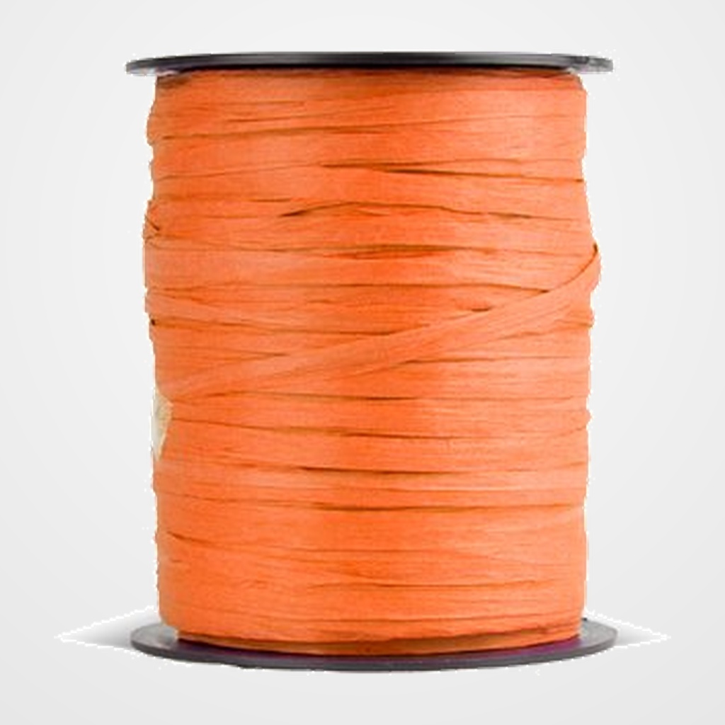 RAFIA CINTA de 3,5 mm ROLLO de 100 m NARANJA