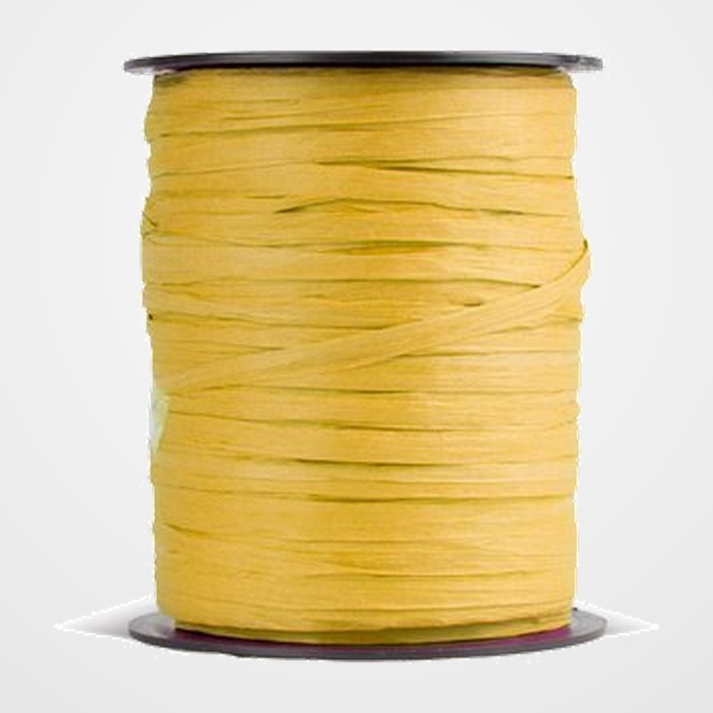 RAFIA CINTA de 3,5 mm ROLLO de 100 m ORO