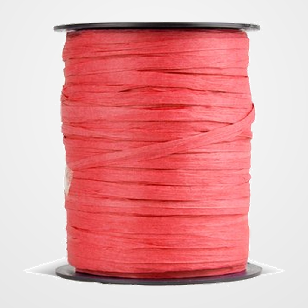 RAFIA CINTA de 3,5 mm ROLLO de 100 m ROJO