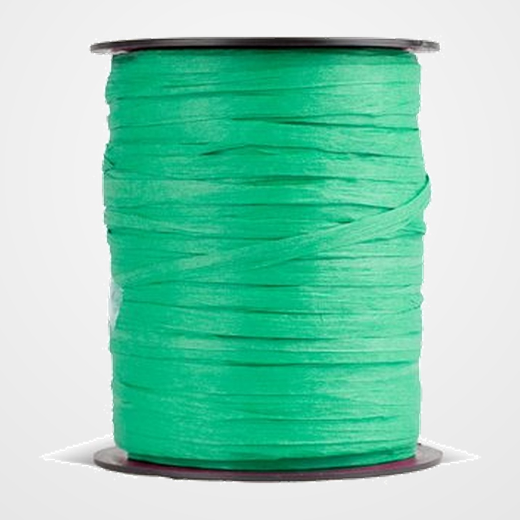 RAFIA CINTA de 3,5 mm ROLLO de 100 m VERDE