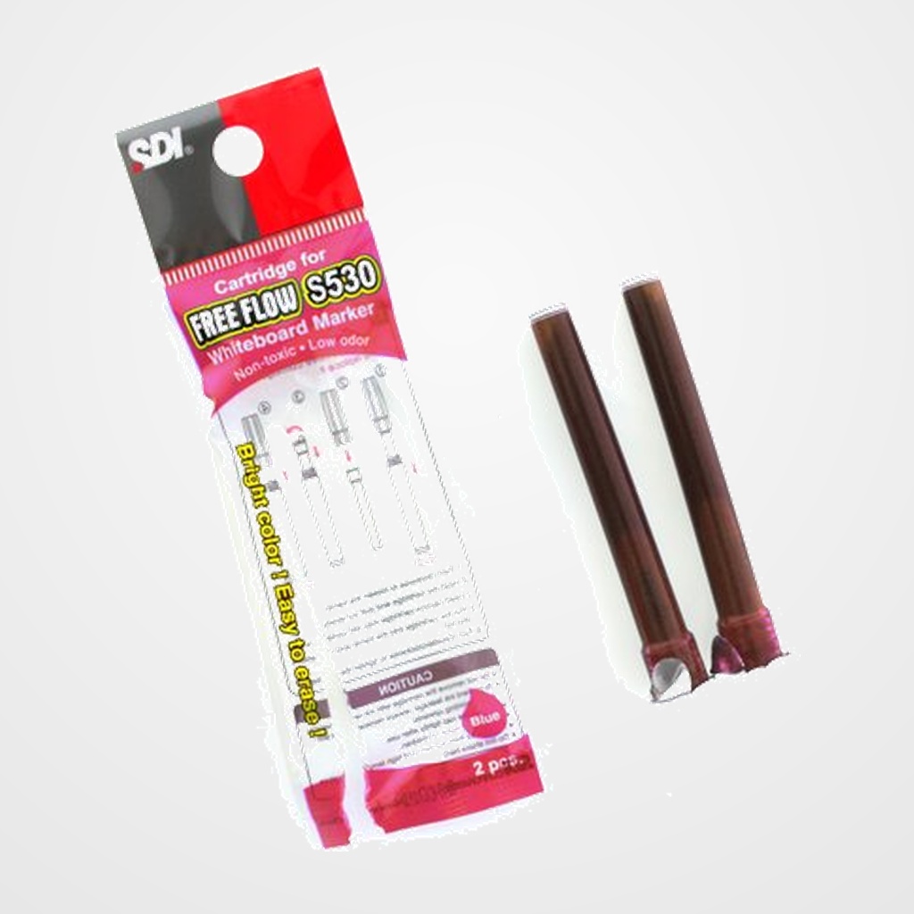 RECAMBIO  FREE FLOW BASIC RECARGABLE CONICO ROJO BLISTER de 2