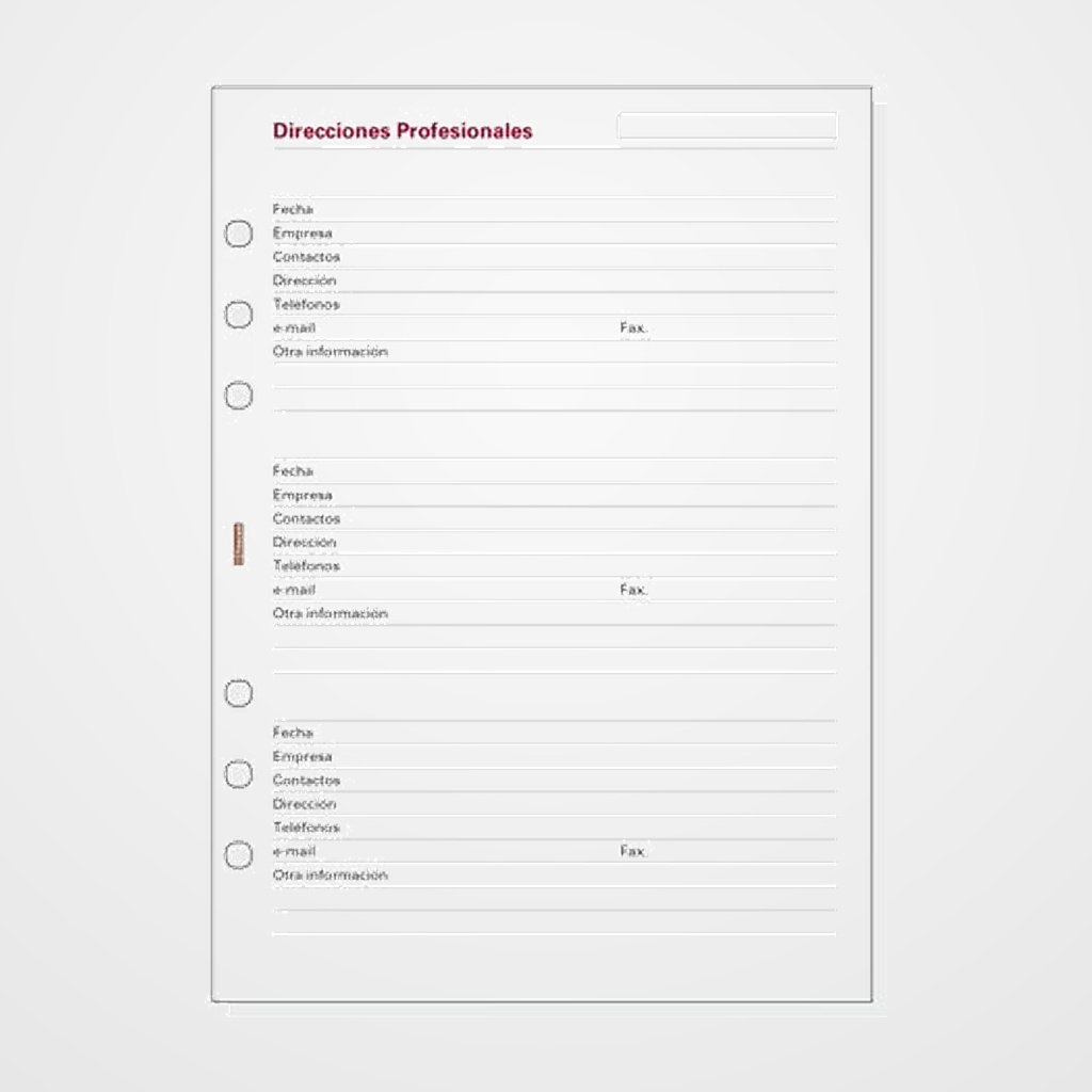 RECAMBIO AGENDA CATALAN FINOCAM R1051C OPEN 1000 155x215 DIRECCIONES PROFESIONALES 50h
