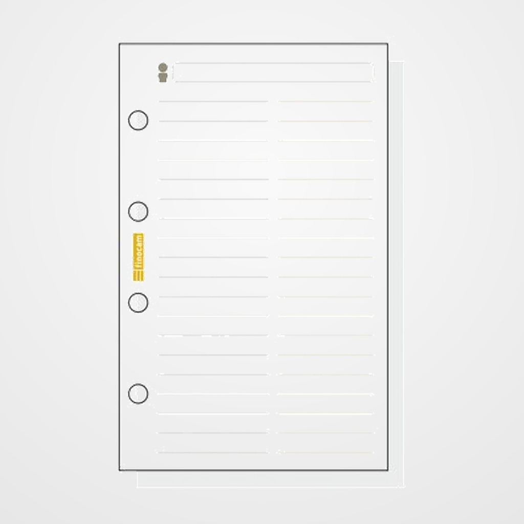 RECAMBIO AGENDA FINOCAM C154 CLASSIC 601 56x89 TELEF. 50h