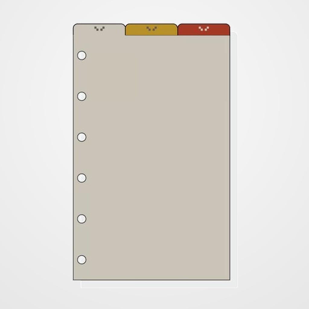 RECAMBIO AGENDA FINOCAM C262 CLASSIC 602 SEPARADORES SUPERIORES JUEGO de 3