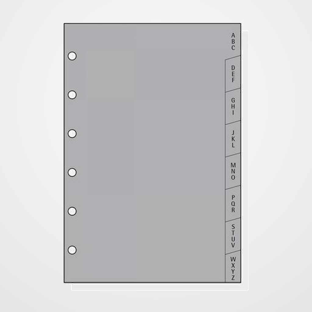 [13802342] RECAMBIO AGENDA FINOCAM C364 CLASSIC 603 INDICE PLASTICO A-Z 8 PEST.