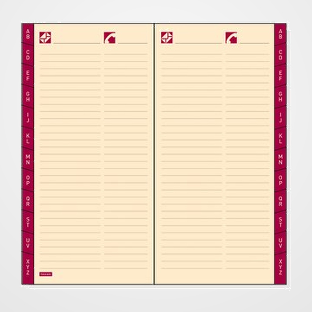 RECAMBIO AGENDA FINOCAM P475 PLANA PL4 80x150 INDICE A-Z CREMA
