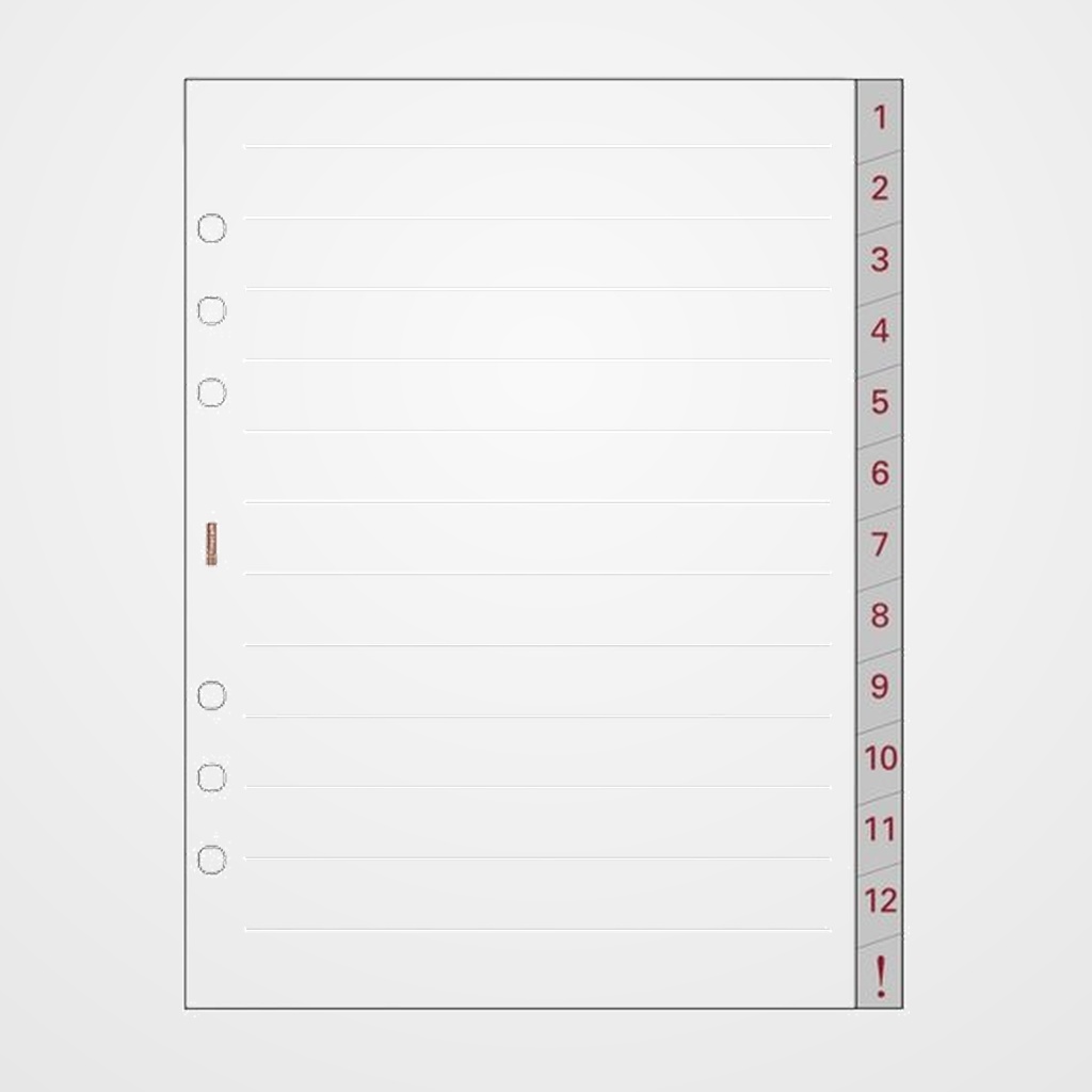 [13803066] RECAMBIO AGENDA FINOCAM R1072 OPEN 1000 155x215 SEPARADORES NUM.12+1