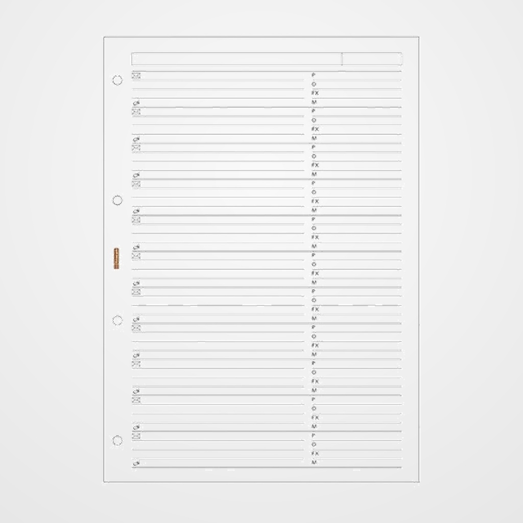 RECAMBIO AGENDA FINOCAM R4052 OPEN 4000 210x297 TELEFONOS 50h