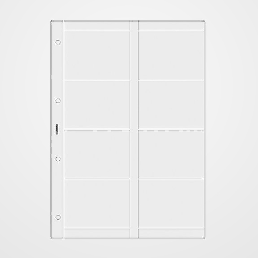 RECAMBIO AGENDA FINOCAM R4066 OPEN 4000 210x297 FUNDA para 8 TARJETAS 6 uds.