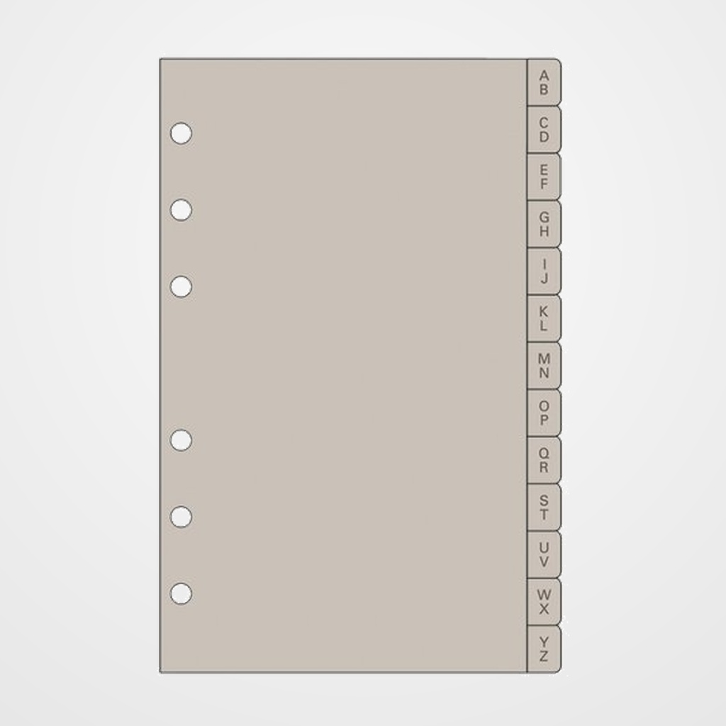 [13803075] RECAMBIO AGENDA FINOCAM R464 OPEN 400 91x152 INDICE A-Z PLAST. 13 PEST.