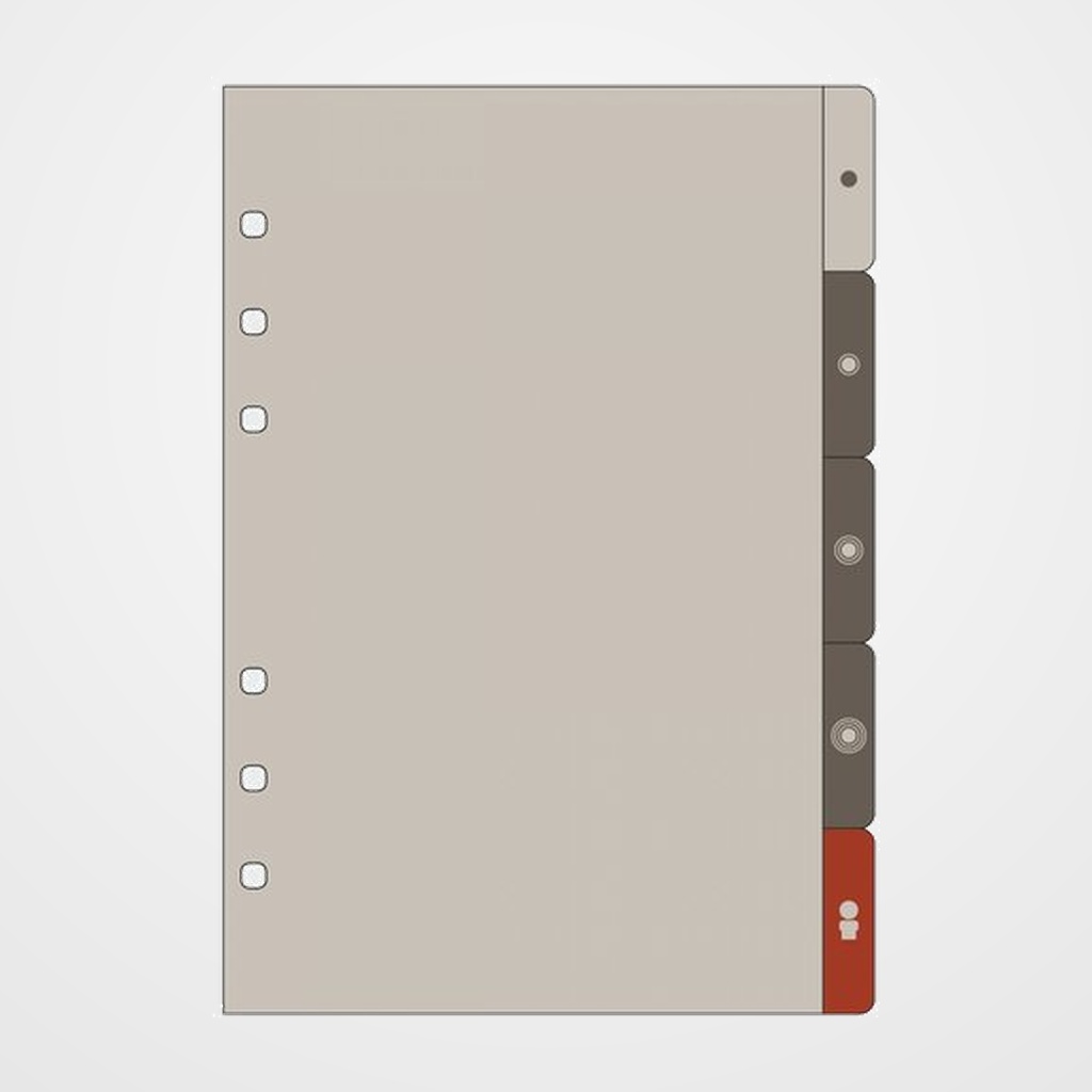 RECAMBIO AGENDA FINOCAM R563 OPEN 500 117x181 SEPARADORES LATERALES JUEGO de 5