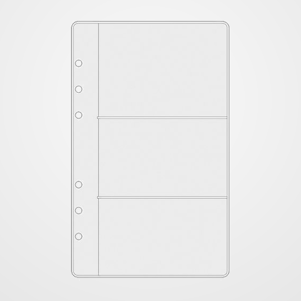 RECAMBIO AGENDA FINOCAM R566 OPEN 500 117x181 FUNDA para 3 TARJETAS 6 uds.