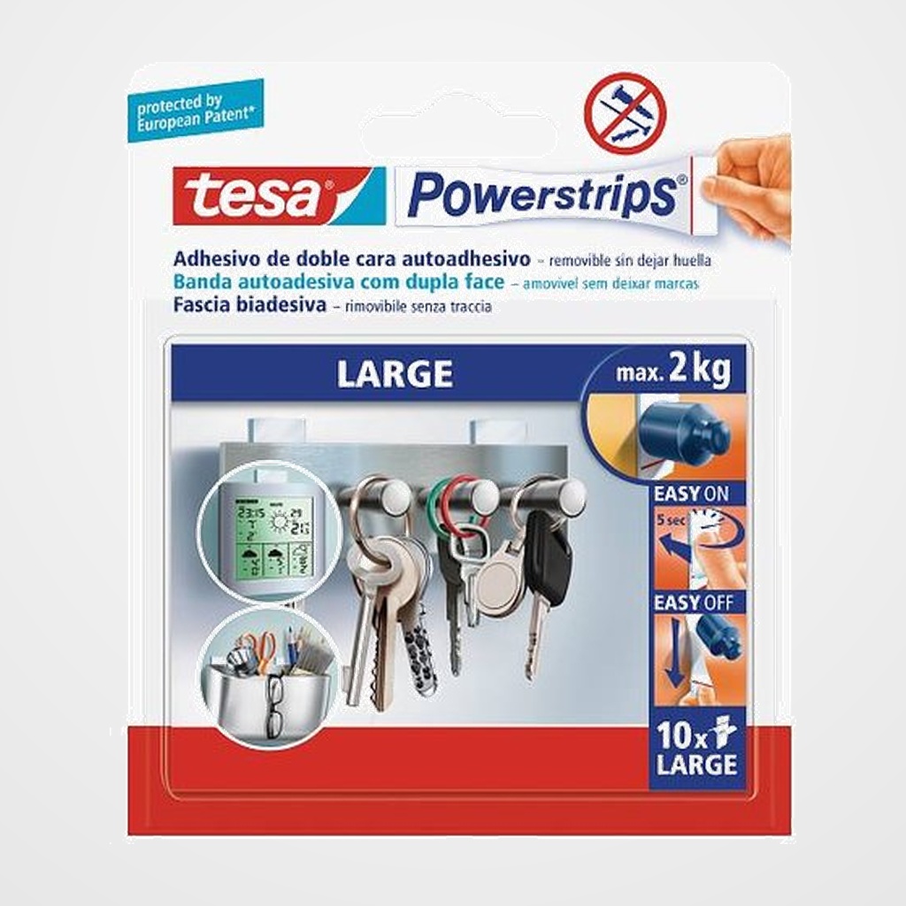 RECAMBIO TIRA POWERSTRIPS GRANDES 10 UNIDADES