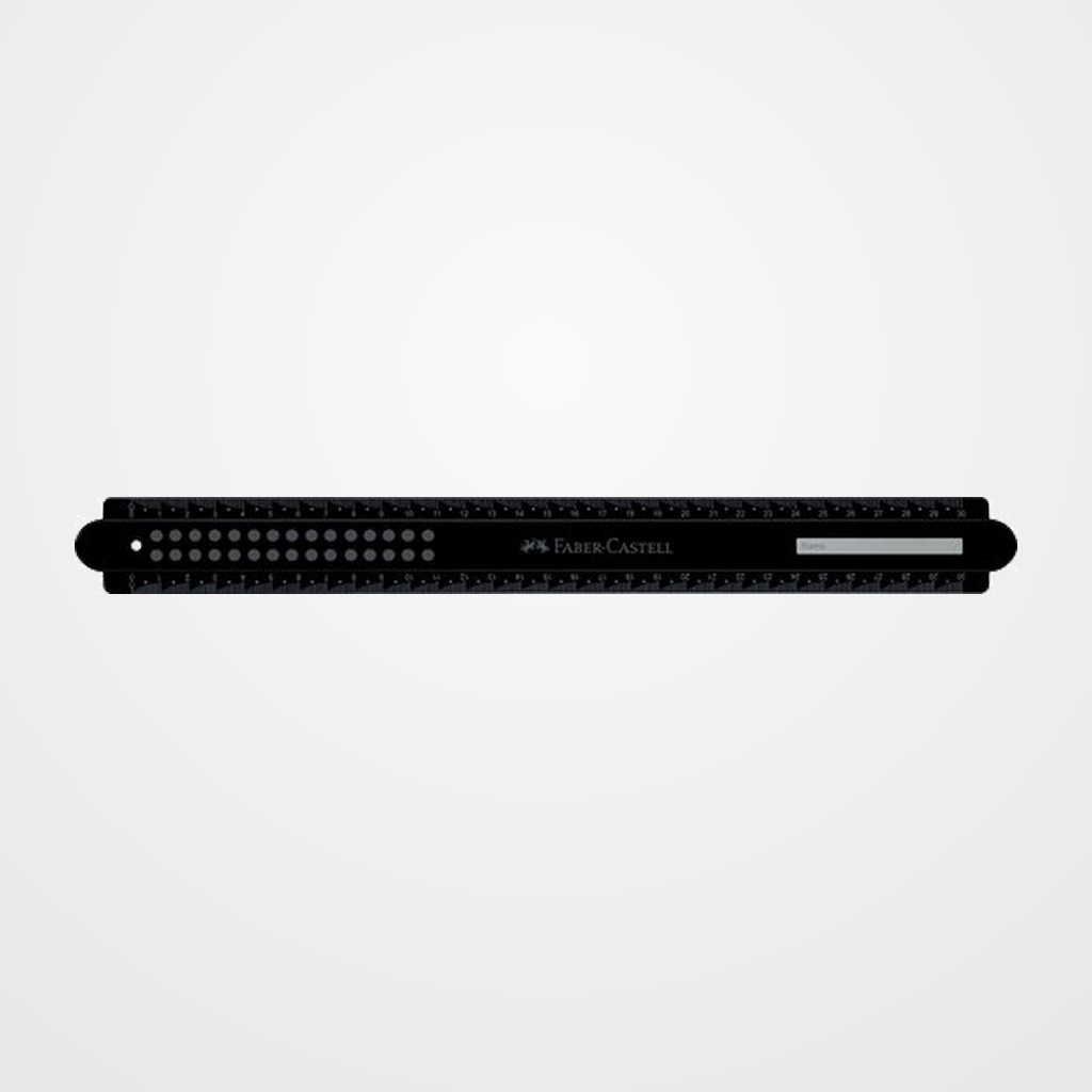 REGLA FABER-CASTELL DOTS 30 CM. NEGRO