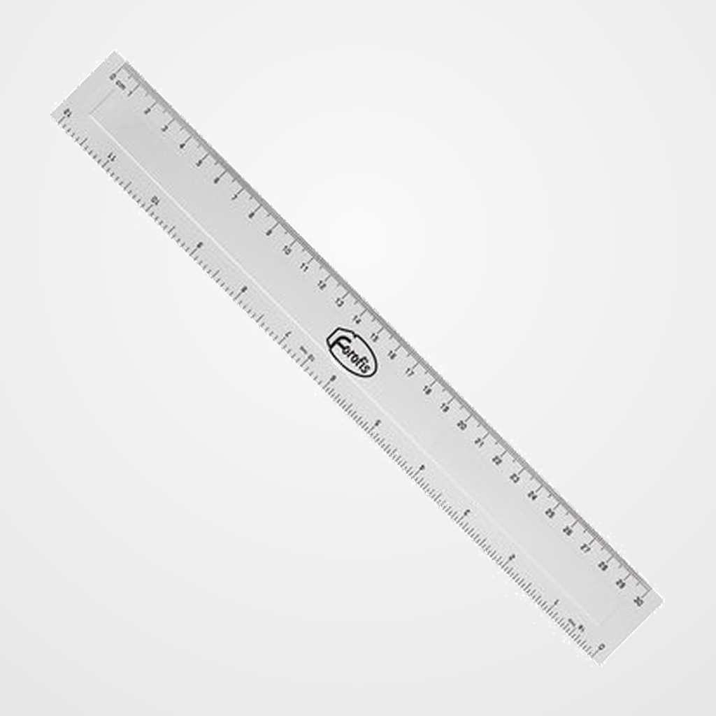 REGLA FOROFIS PLASTICO 30 CM TRANSPARENTE