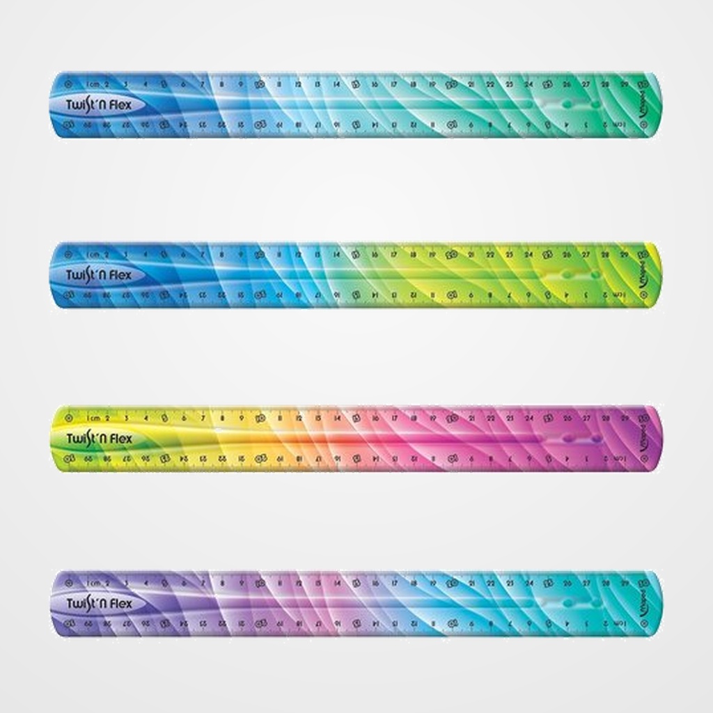 REGLA MAPED TWIST&FLEX 30 CM DECORADA FLEXIBLE IRROMPIBLE