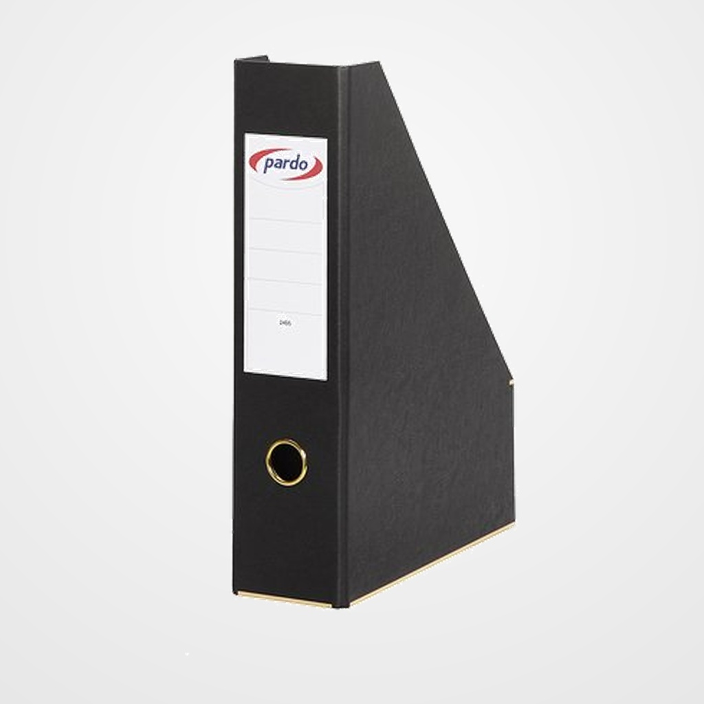 REVISTERO CARTON PARDO FORRADO EXTRA 80mm NEGRO