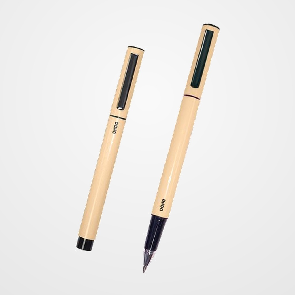 ROLLER DOHE ELIPSE PASTEL 0,5 mm (tinta azul) AMARILLO BLISTER DE 4