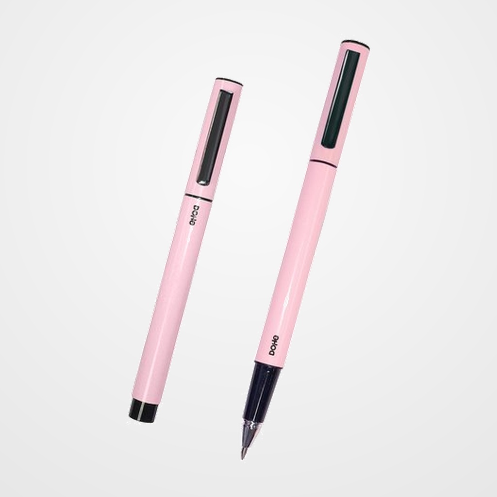 ROLLER DOHE ELIPSE PASTEL 0,5 mm (tinta azul) ROSA BLISTER DE 4