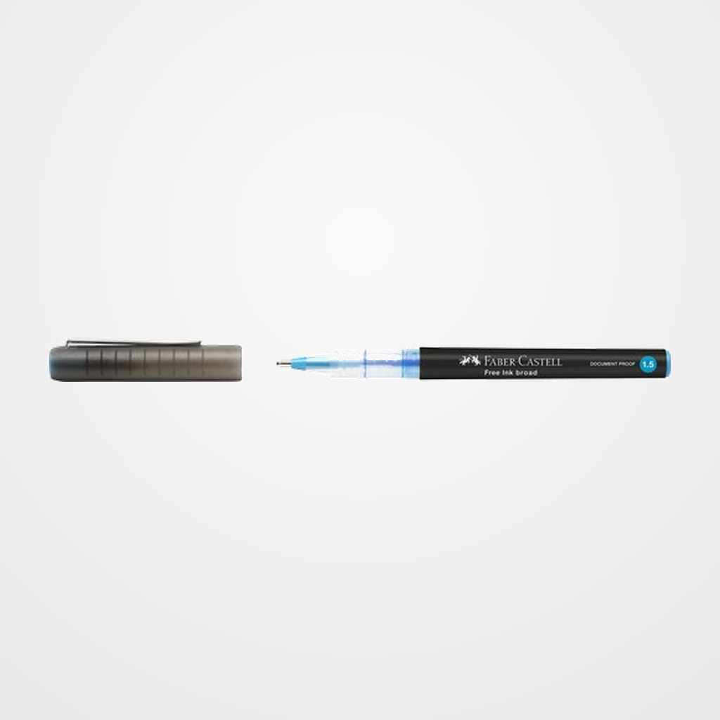 ROLLER T.LIQ. FABER-CASTELL FREE INK BROAD 1,5 AZUL CIELO