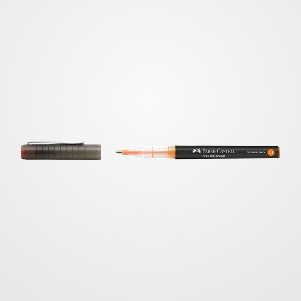 ROLLER T.LIQ. FABER-CASTELL FREE INK BROAD 1,5 NARANJA