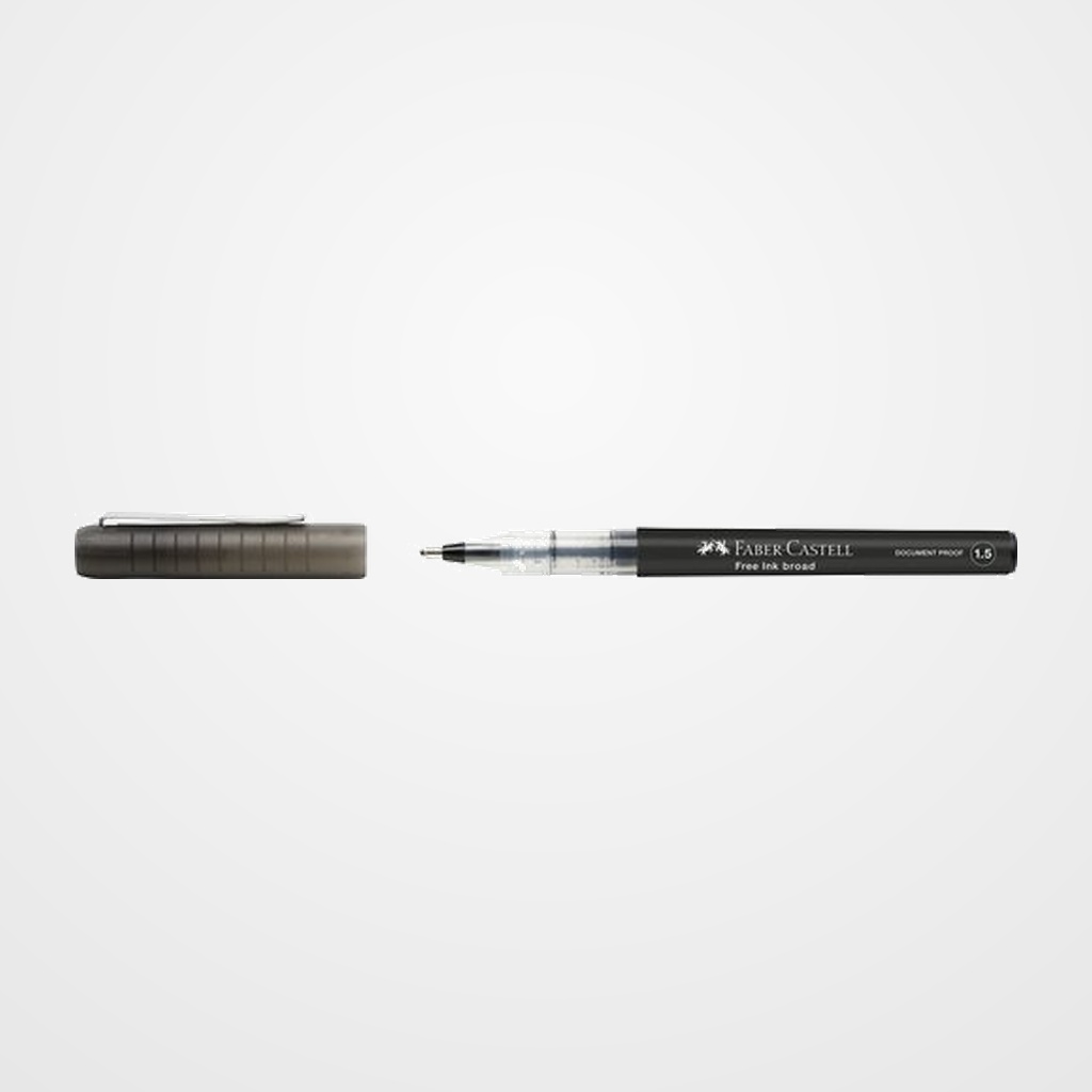 ROLLER T.LIQ. FABER-CASTELL FREE INK BROAD 1,5 NEGRO