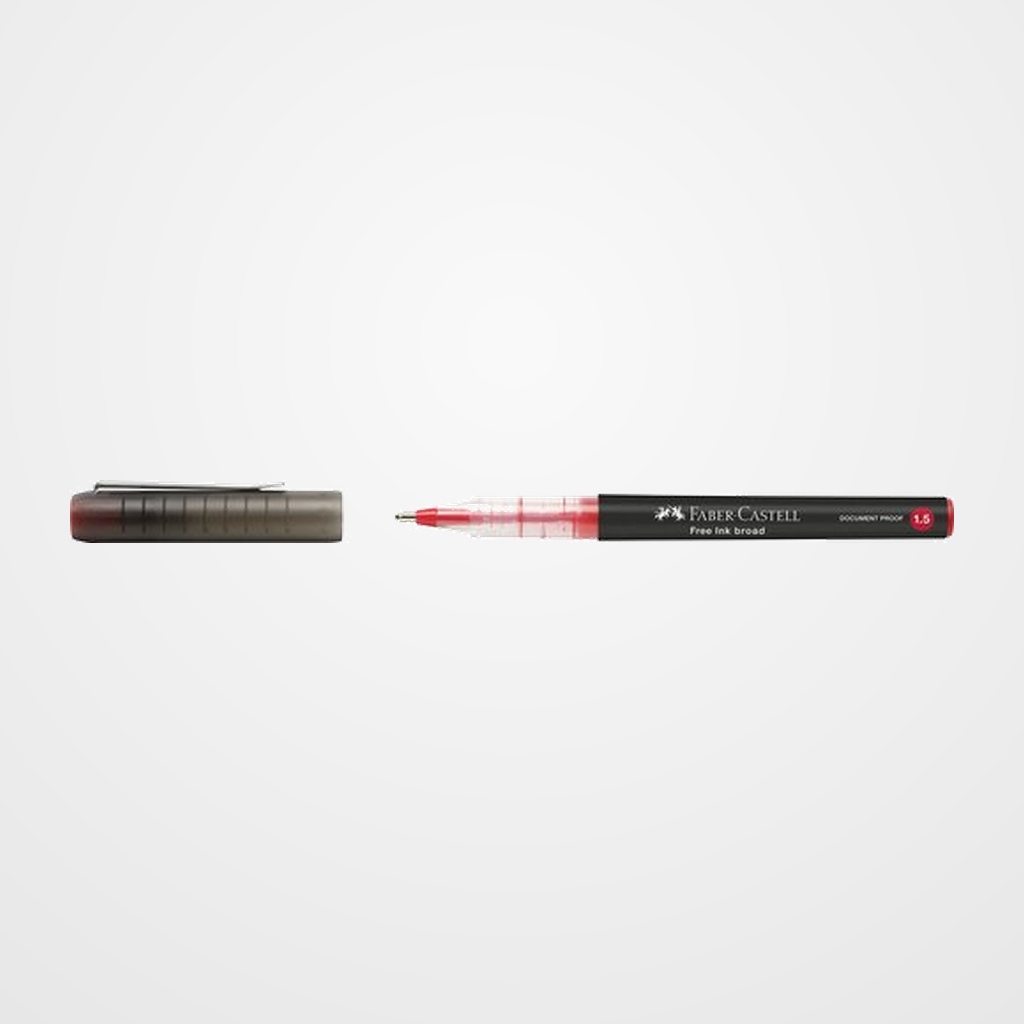 ROLLER T.LIQ. FABER-CASTELL FREE INK BROAD 1,5 ROJO