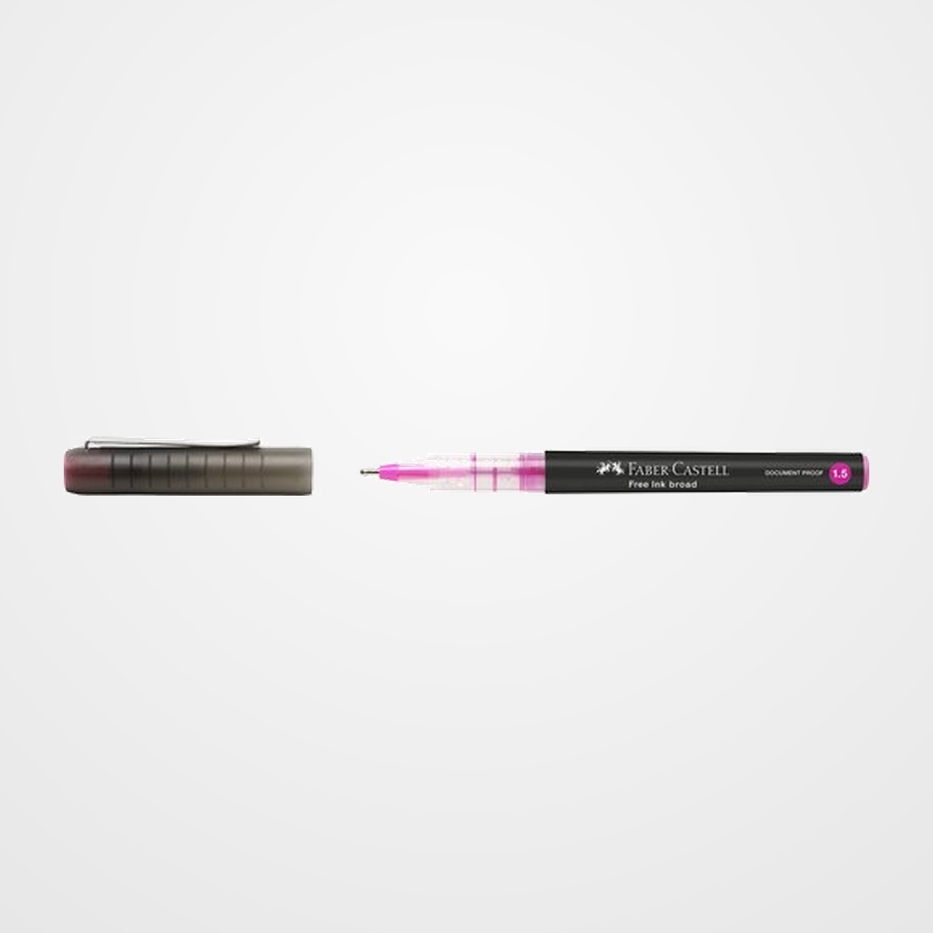 ROLLER T.LIQ. FABER-CASTELL FREE INK BROAD 1,5 ROSA