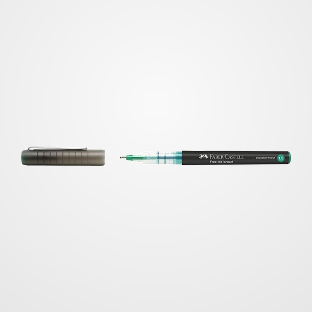 ROLLER T.LIQ. FABER-CASTELL FREE INK BROAD 1,5 VERDE