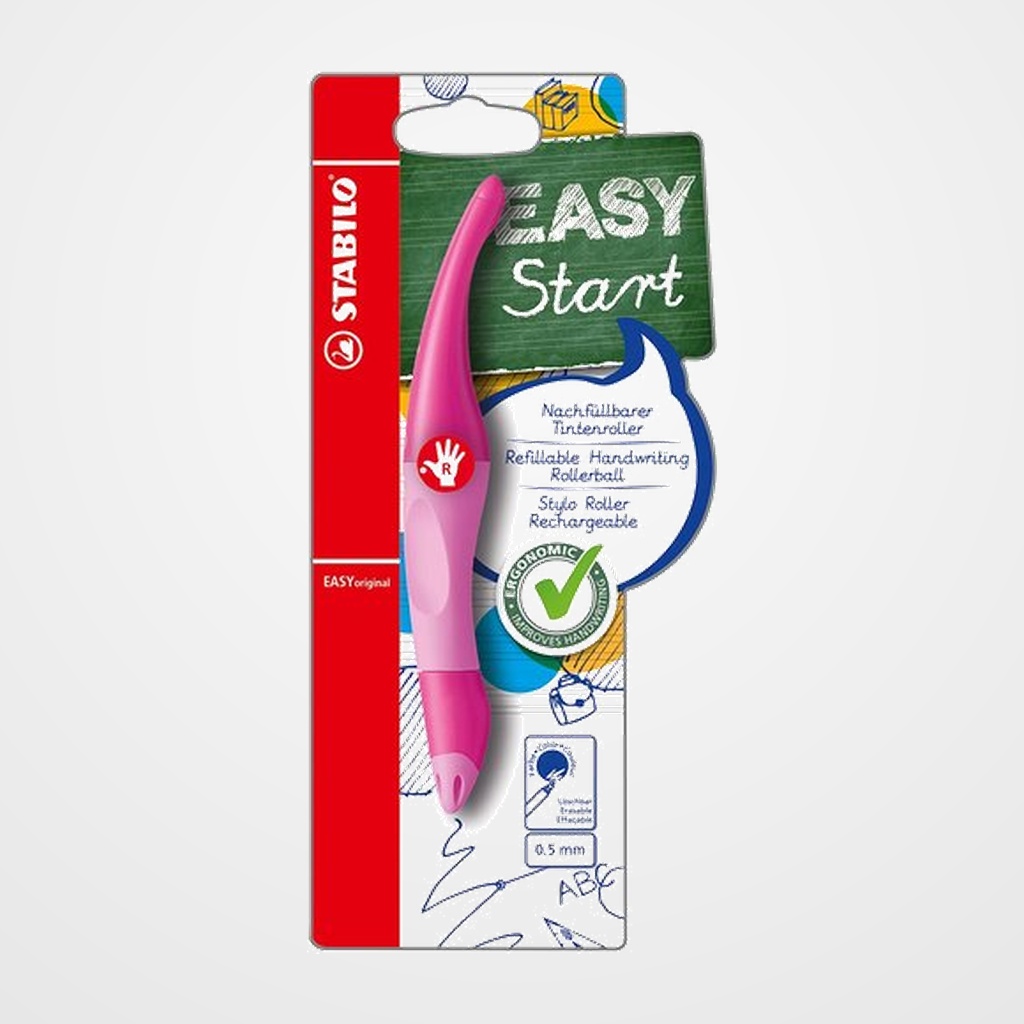 ROLLER T.LIQ. STABILO EASY ORIGINAL para DIESTROS cuerpo ROSA CLARO-ROSA OSCURO