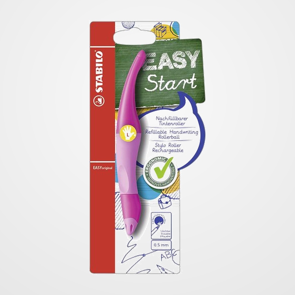 ROLLER T.LIQ. STABILO EASY ORIGINAL para ZURDOS cuerpo ROSA CLARO-ROSA OSCURO