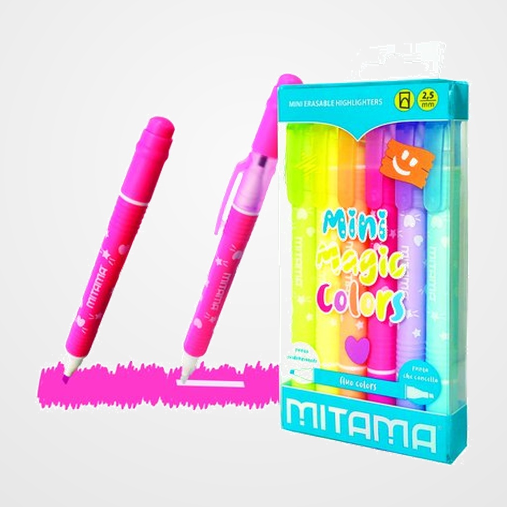 ROTUL. MITAMA DOBLE PUNTA BORRABLES NEON&PASTEL ESTUCHE de 6